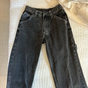 brandy melville / john galt straight leg dark gray wash jeans size S